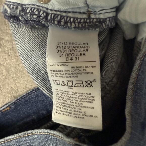 Gap Jeans Womens 12 31 Blue True Skinny Mid Rise High Stretch Denim Pants NWT - Picture 6 of 12
